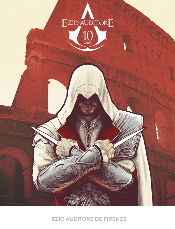 ilustracion Ezio Auditore de Firenze. Assasin's Creed